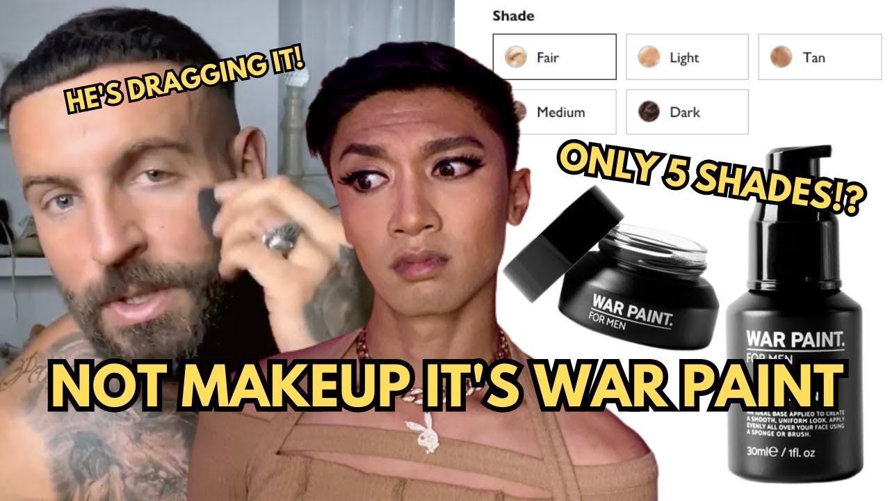 REACTING to War Paint for MEN (mens makeup brand)