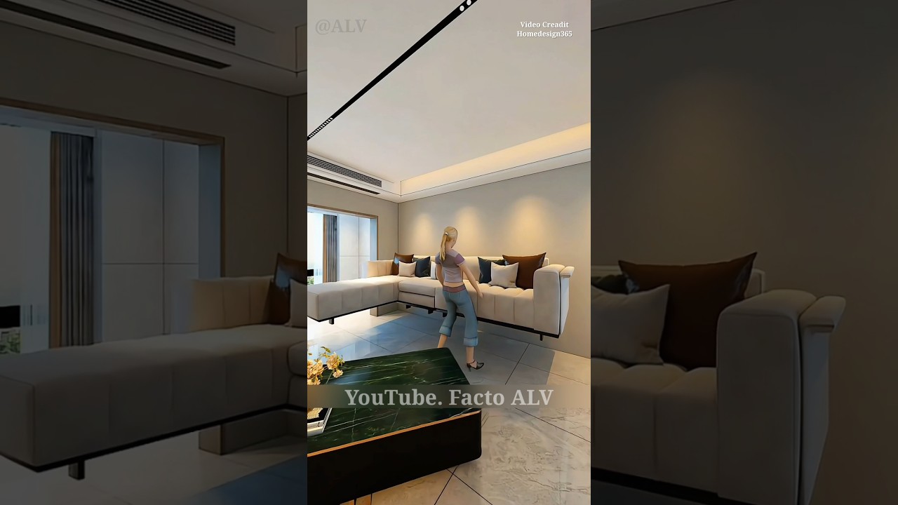 A popular living room design for 2024 😇 3D animation #shorts