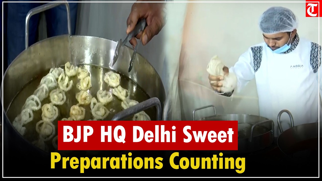 Delhi BJP HQ: Jalebis & Sweets Prepared as Counting Begins for Assam, TN, WB, Kerala