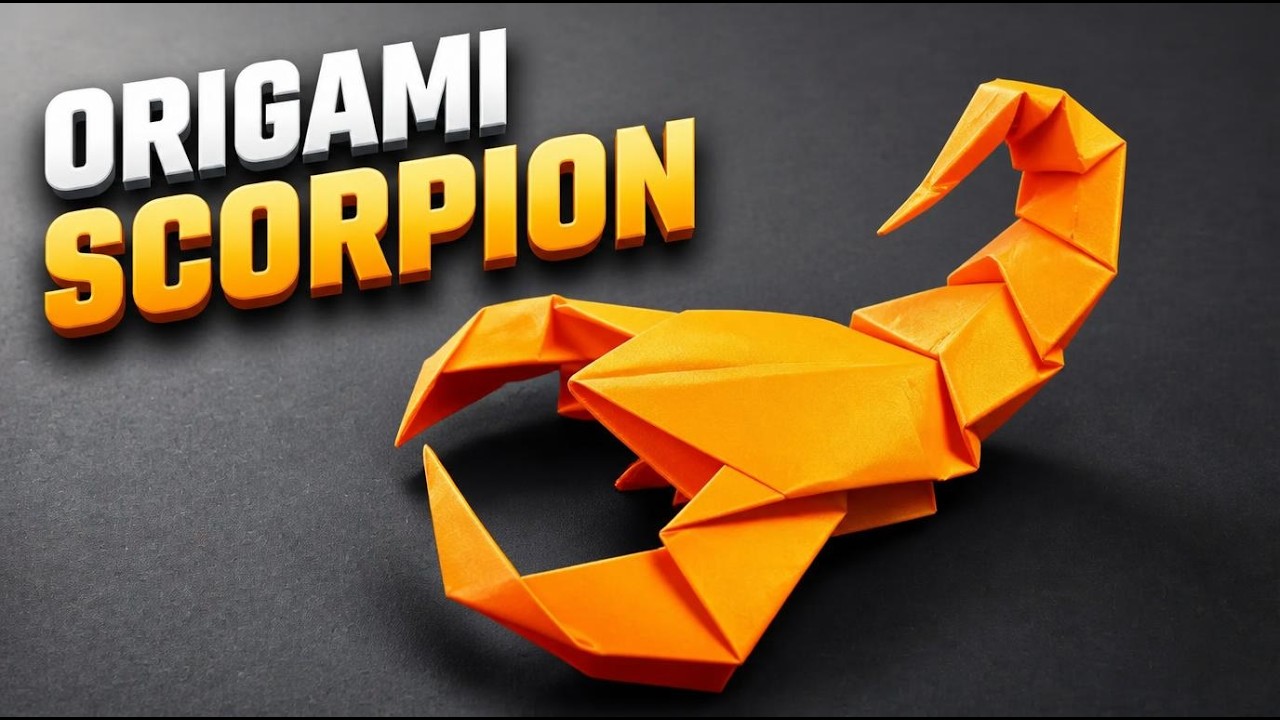 Оригами Скорпион | Как сделать скорпиона из бумаги