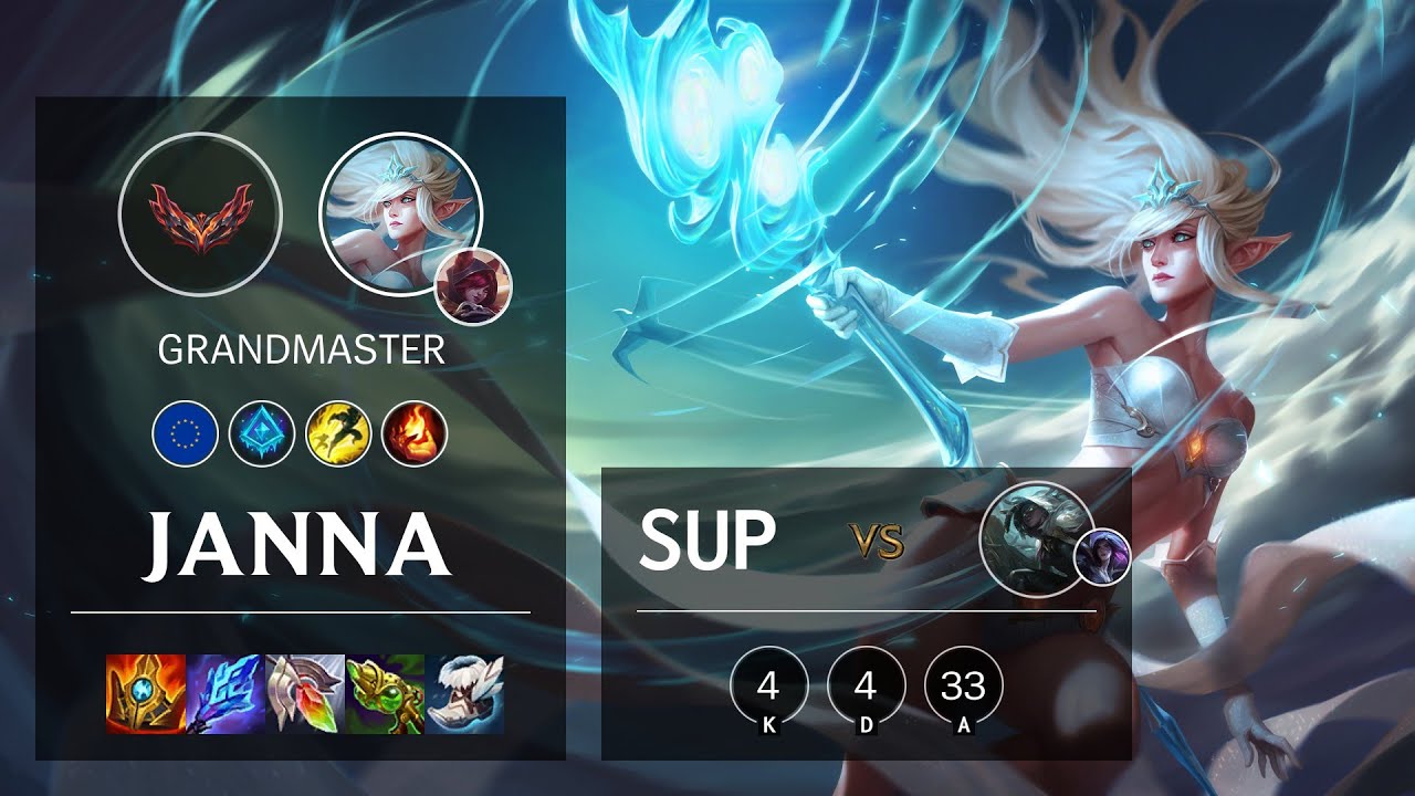 Janna Support vs Senna - EUW Grandmaster Patch 12.2