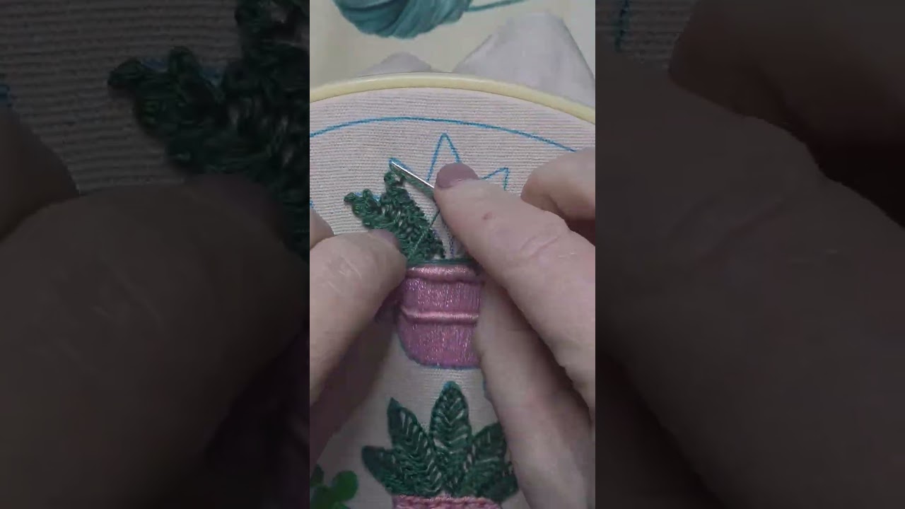 beginners embroidery.  using #satinstitch #bullionstitch #blanketstitch with a #frenchknot 