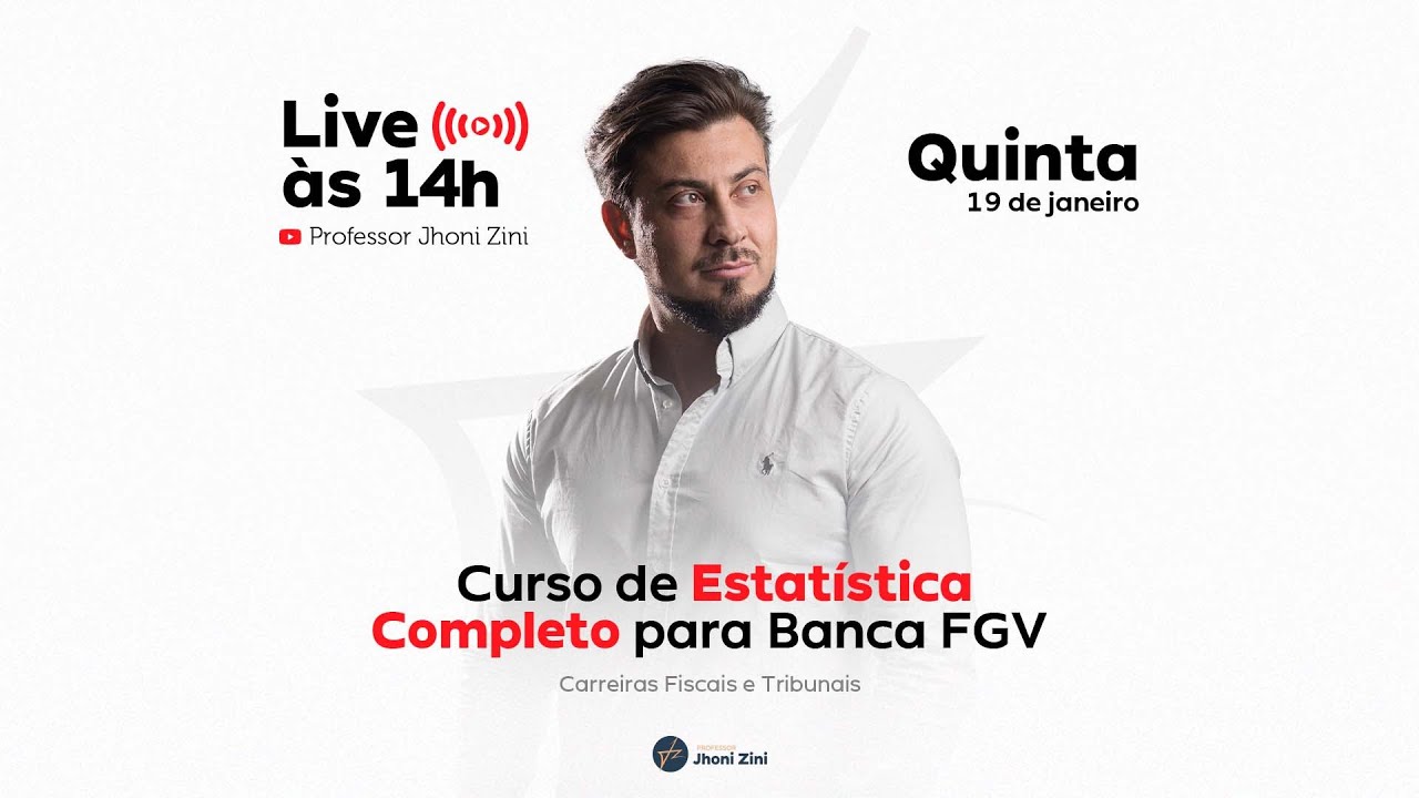 CURSO COMPLETO DE ESTATÍSTICA - FGV - CARREIRAS FISCAIS -AULA 01