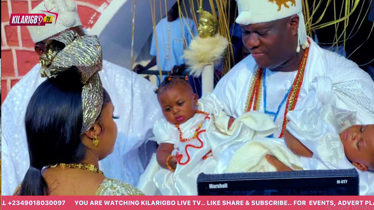 Baba Ibeji! Ooni Of Ife Joyfully Welcomes Twins To The Palace Five Months After Their Birth