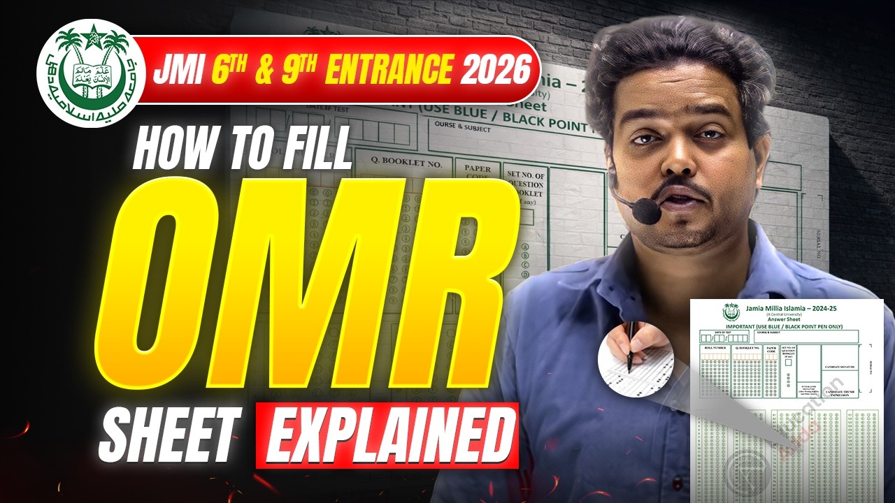 How to Fill JMI OMR Sheet - JMI Class 6th & 9th Entrance Exam 2026 #omrguide #jmientrance2026