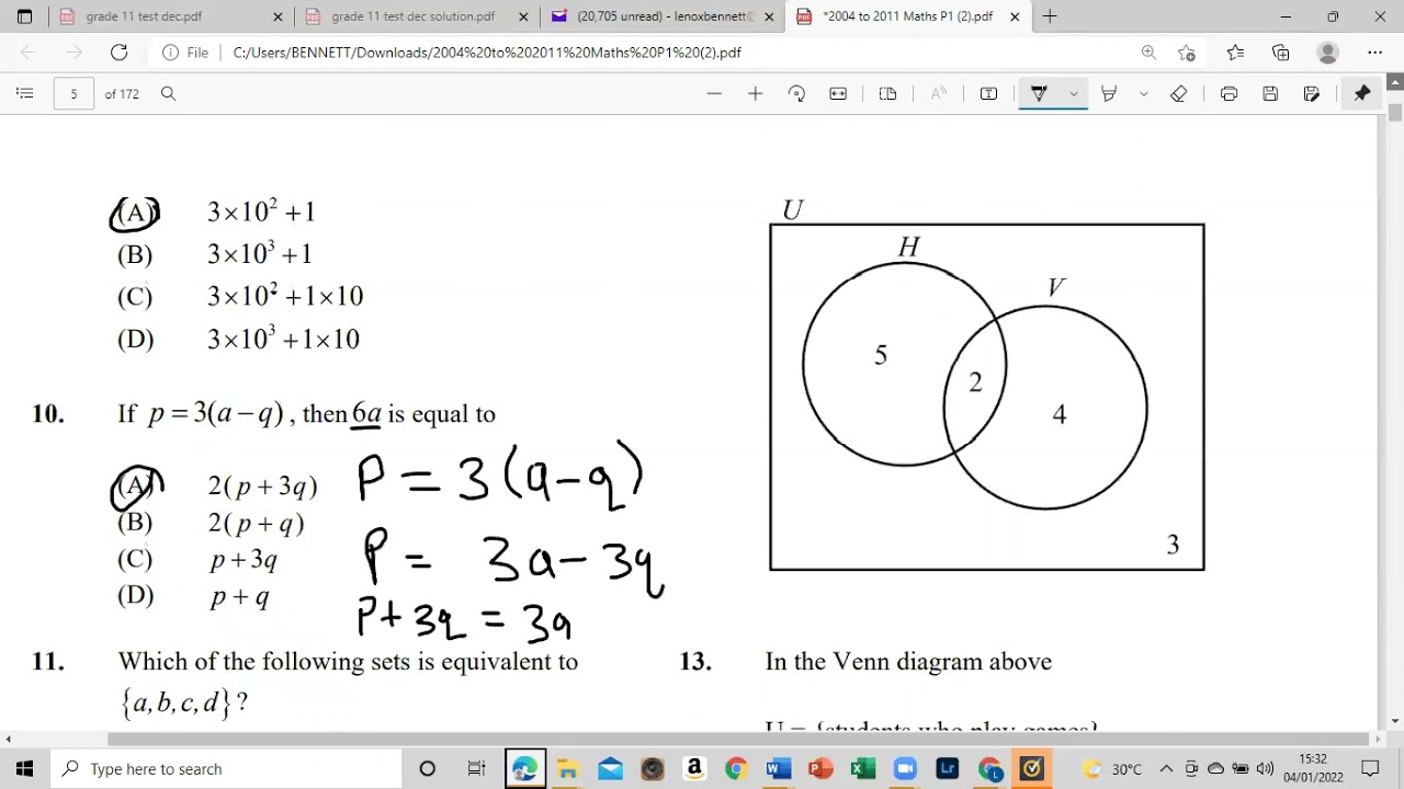 JUNE 2022 Multiple Choice