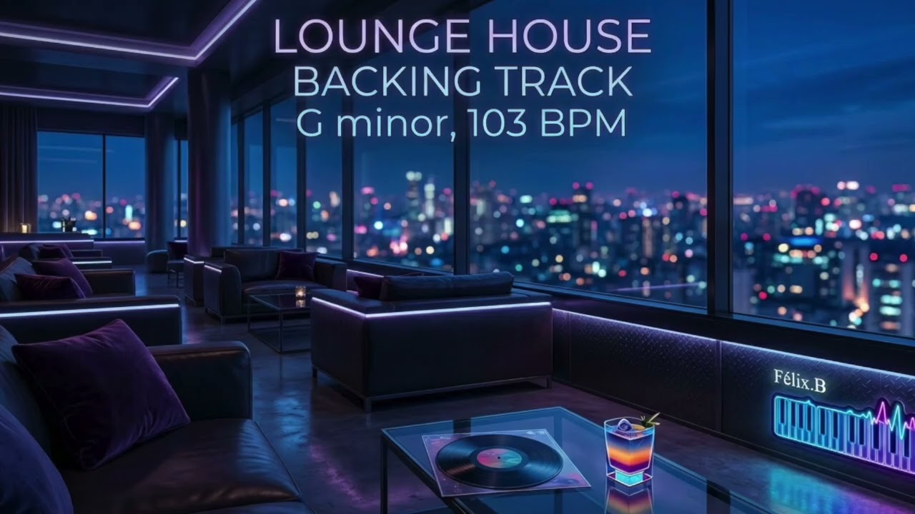 Lounge House Backing Track - 103 BPM | G Minor : Deep Lounge