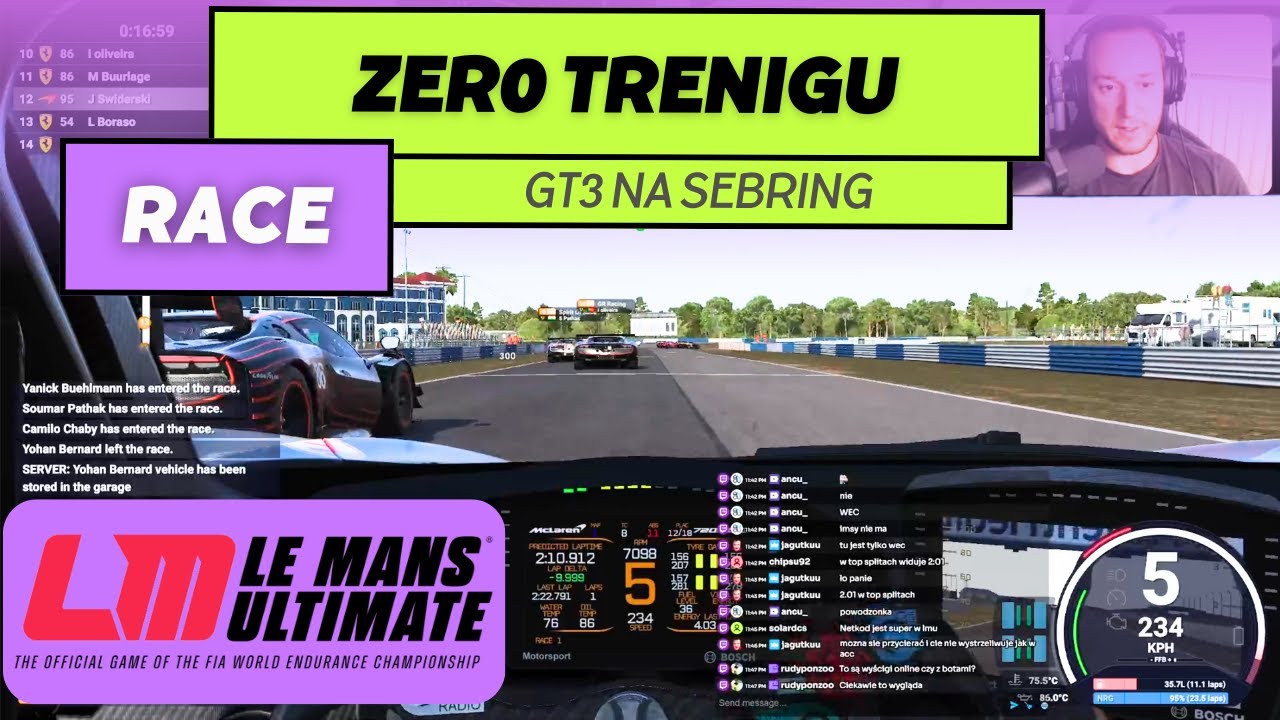 Wyścig w Le Mans Ultimate! Bez treningu ale ile radości! Uwielbiam ten Sim!