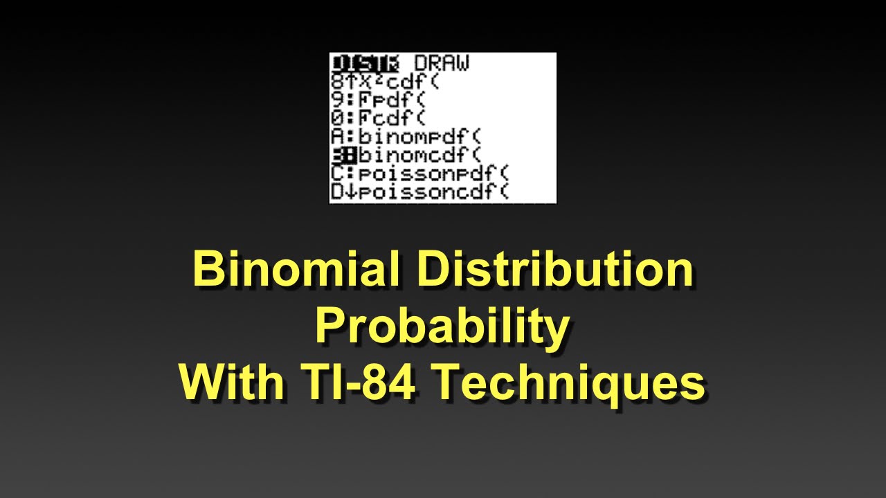 Binomial Distribution - Probability with TI 84 Techniques