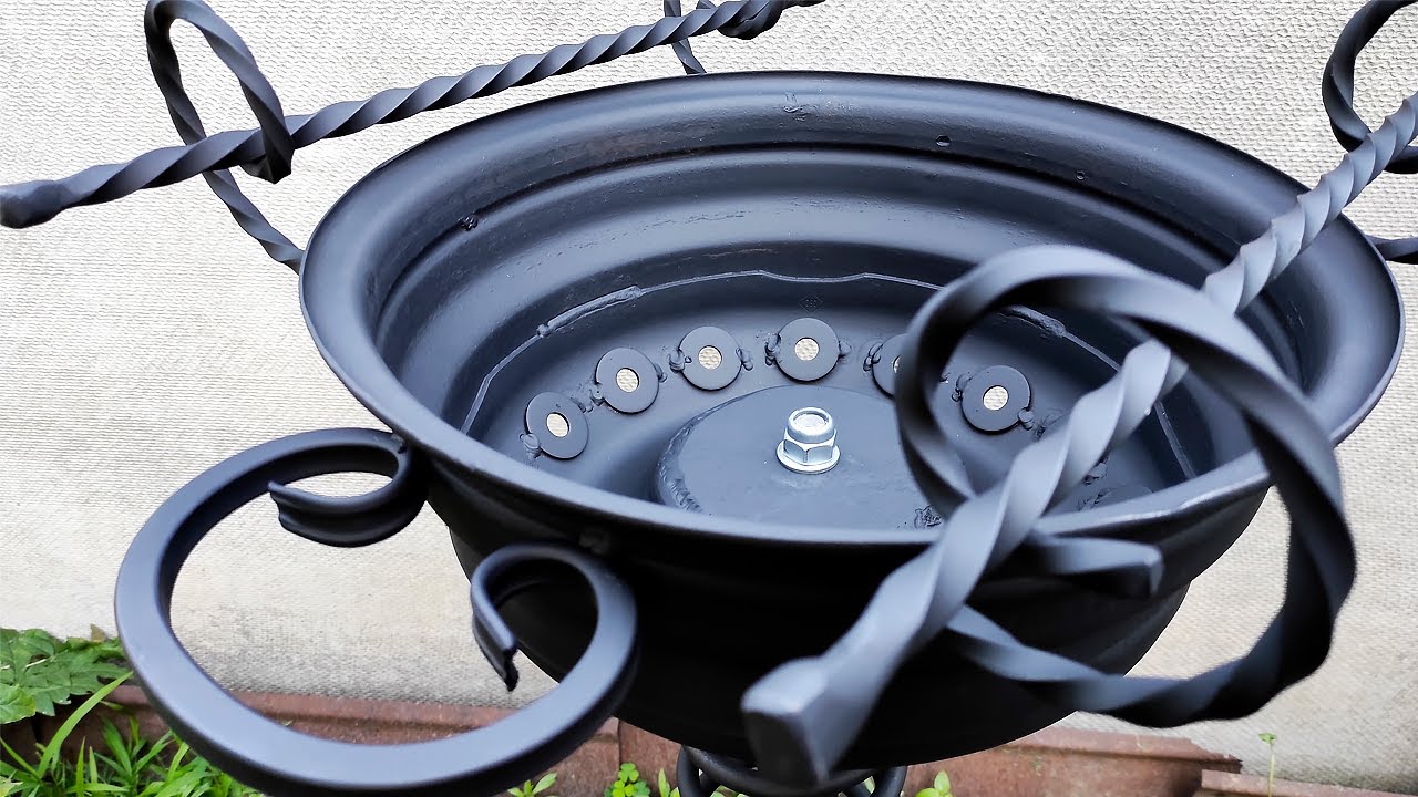 Brilliant Idea!! Barbecue Grill From An Old Car Disk!!