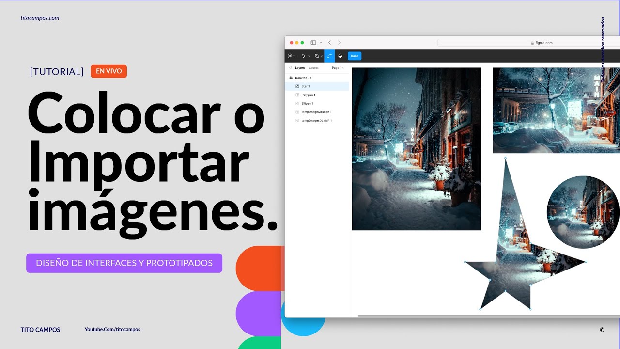 Como colocar, importar o cargar IMAGENES en FIGMA – Imagen en Formas/Shapes – Proceso Facil y Rapido