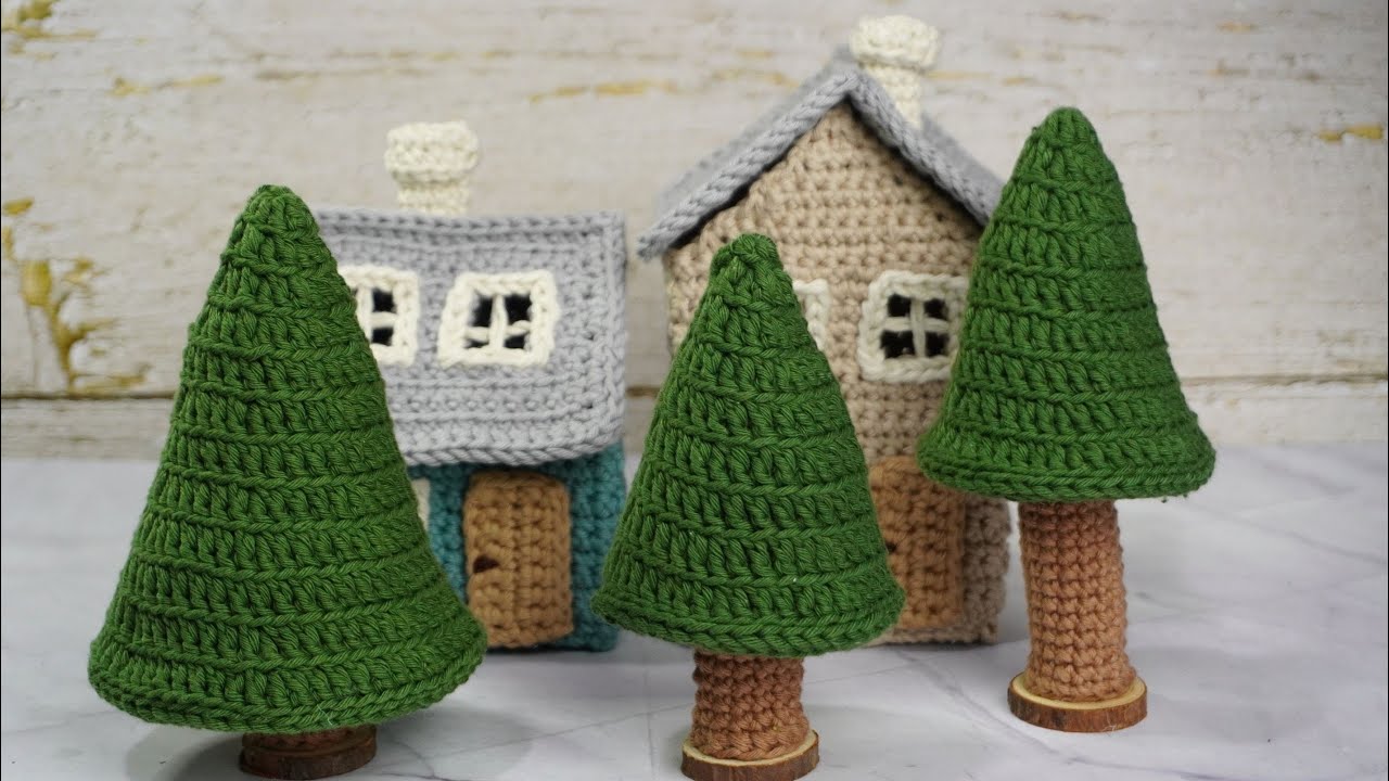 ABETOS TEJIDOS A CROCHET PARA BELEN