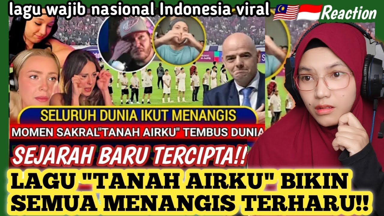 🇲🇾🇮🇩SELURUH DUNIA TERHARU❗MENYAKSIKAN TIMNAS MOMENT SAKRAL LAGU 