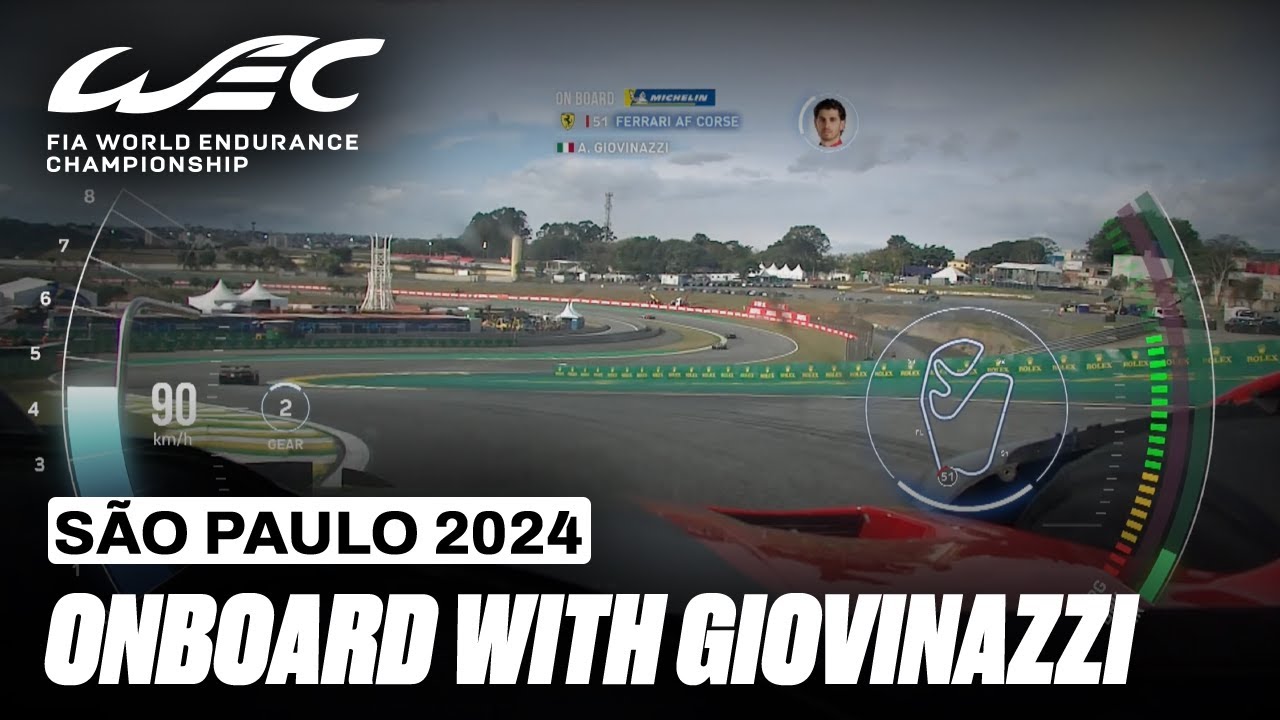 Onboard Lap Antonio Giovinazzi Ferrari Hypercar No.51 I 2024 Rolex 6 Hours of S&atilde;o Paulo I FIA WEC
