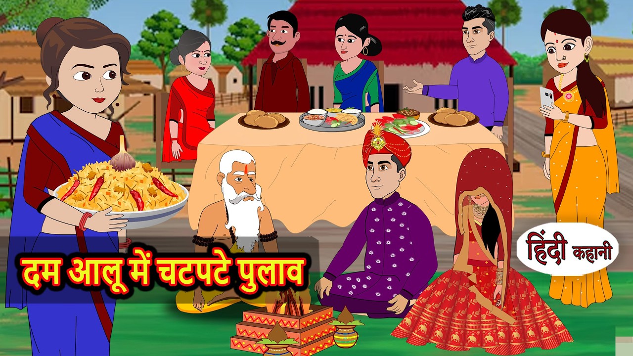 दम आलू में चटपटे पुलाव | Bedtime Stories | Moral Story | Kahani | Stories in Hindi | Comedy Funny