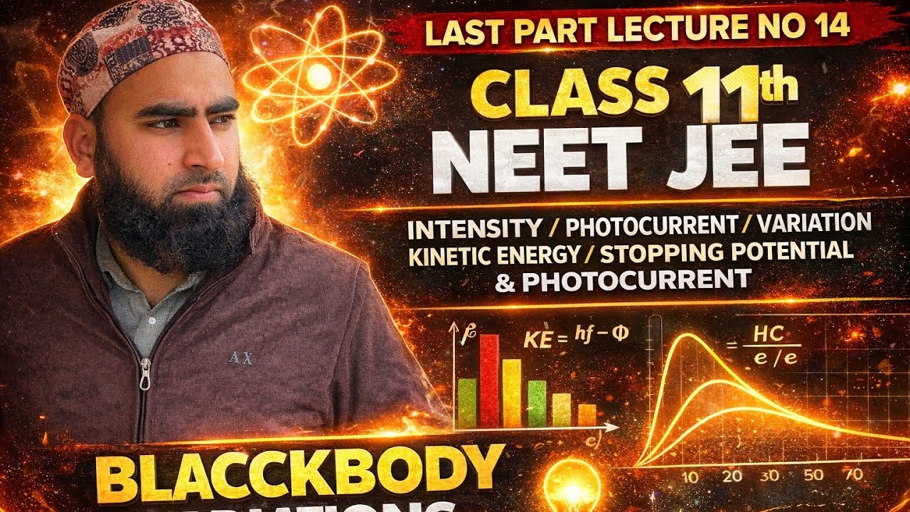 Photoelectric effect last part / Intensity/photocurrent/and varous graphs /lectureno.14 / class11th 