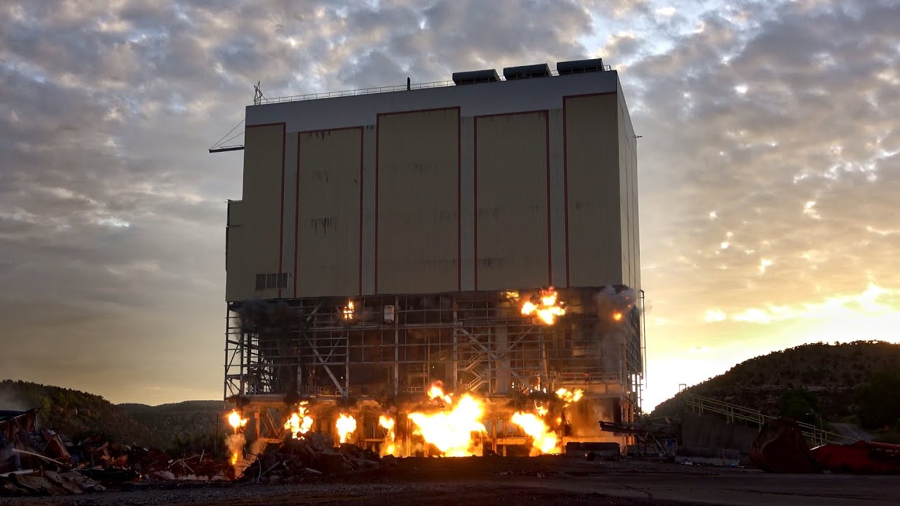 Nucla Power Plant Unit #4 Boiler House and Steel Stack - Controlled Demolition, Inc.