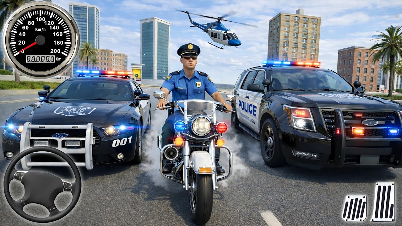 🚓 Police Car Chase Simulator 3D – Real City Cop Pursuit Gameplay (Android)