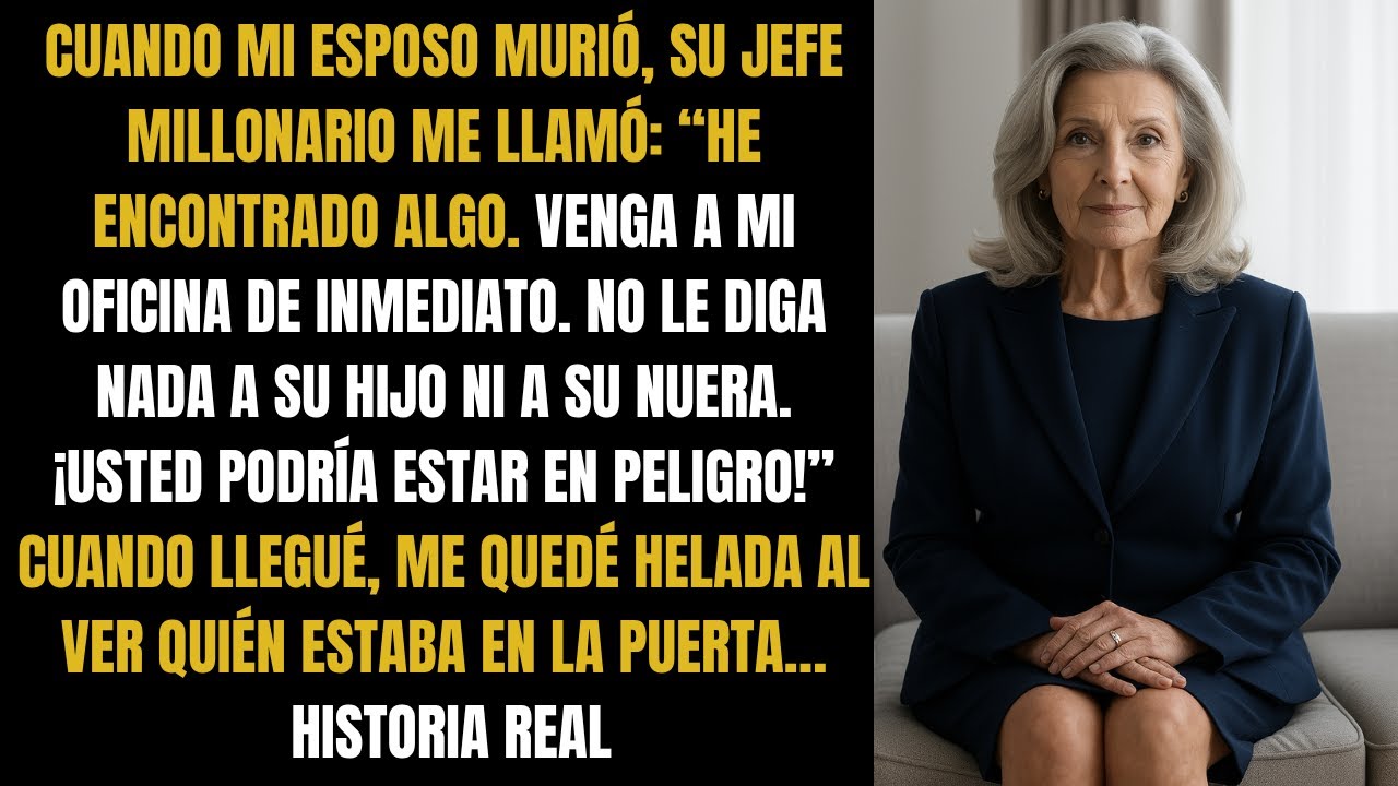 SU JEFE ME LLAMÓ TRAS LA MUERTE DE MI ESPOSO: “¡ESTÁS EN PELIGRO!” LO QUE VI ME HELÓ