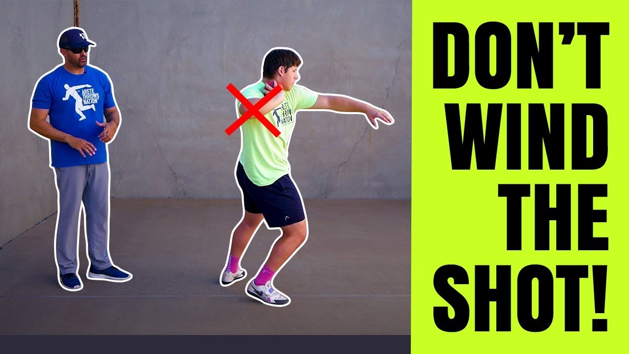Rotational shot put stand throw training tips.  (TRY THIS!)
