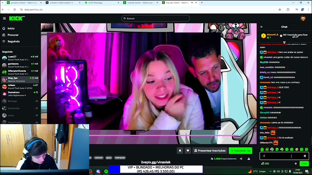 Vinao Chamou o Pai da Thay de Sograo na Live kkkkkk