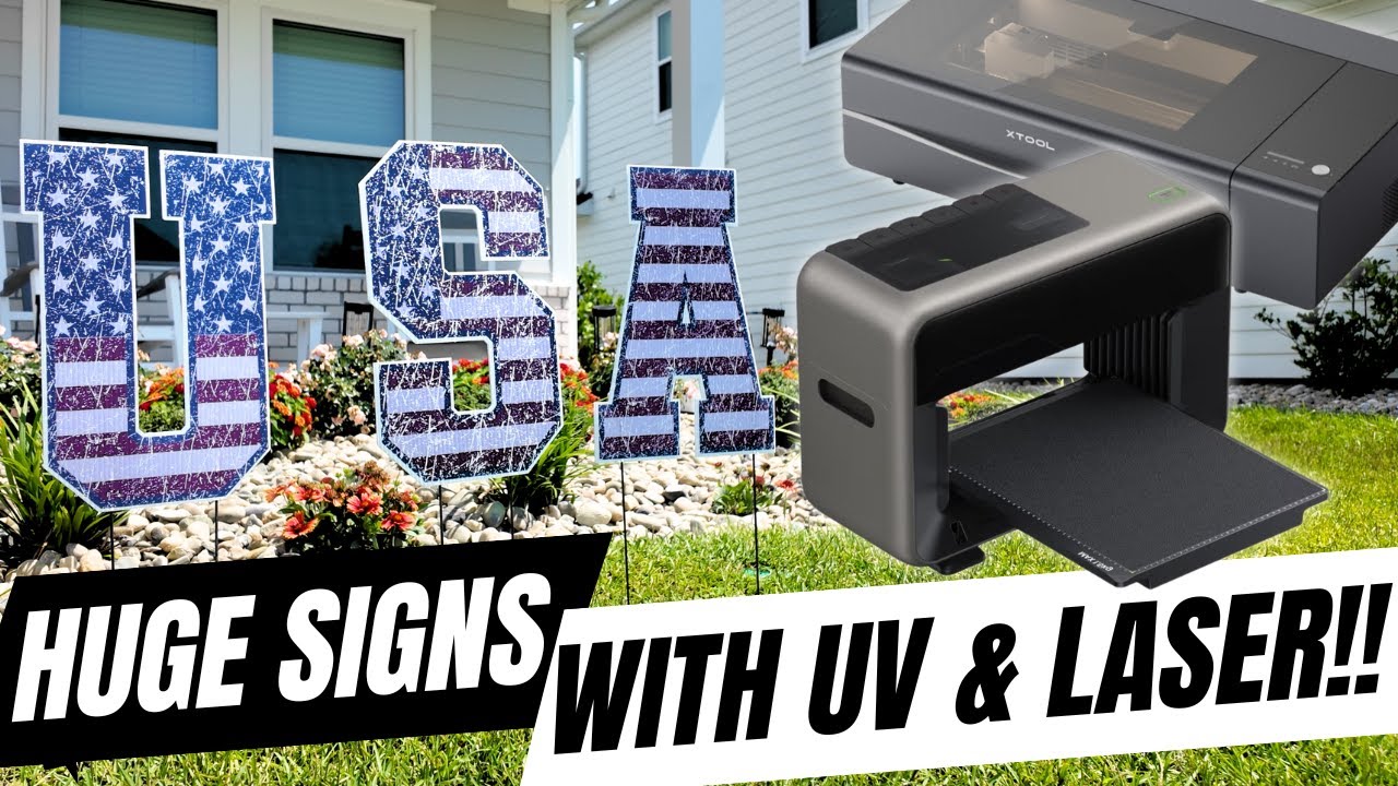 Make HUGE Corrugated Signs with Eufy UV Printer & xTool Laser | Full DIY Tutorial