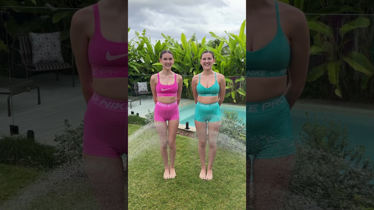 FIRE HOSE CHALLENGE.. don&rsquo;t move! #nikepro #firehose #challenge #funny #viral #twins