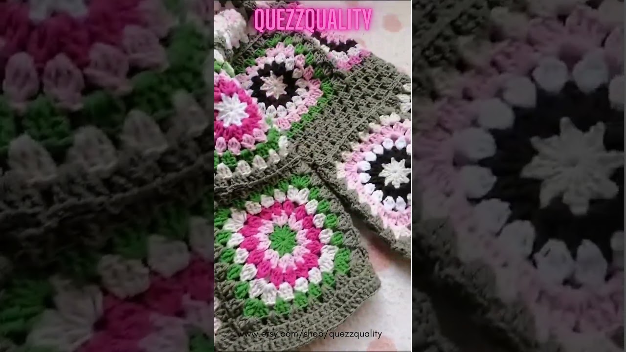 #colorfuldesign #grannysquarecardigan #fashionstatement #knitwearlove #summerstyle #crochetcharm