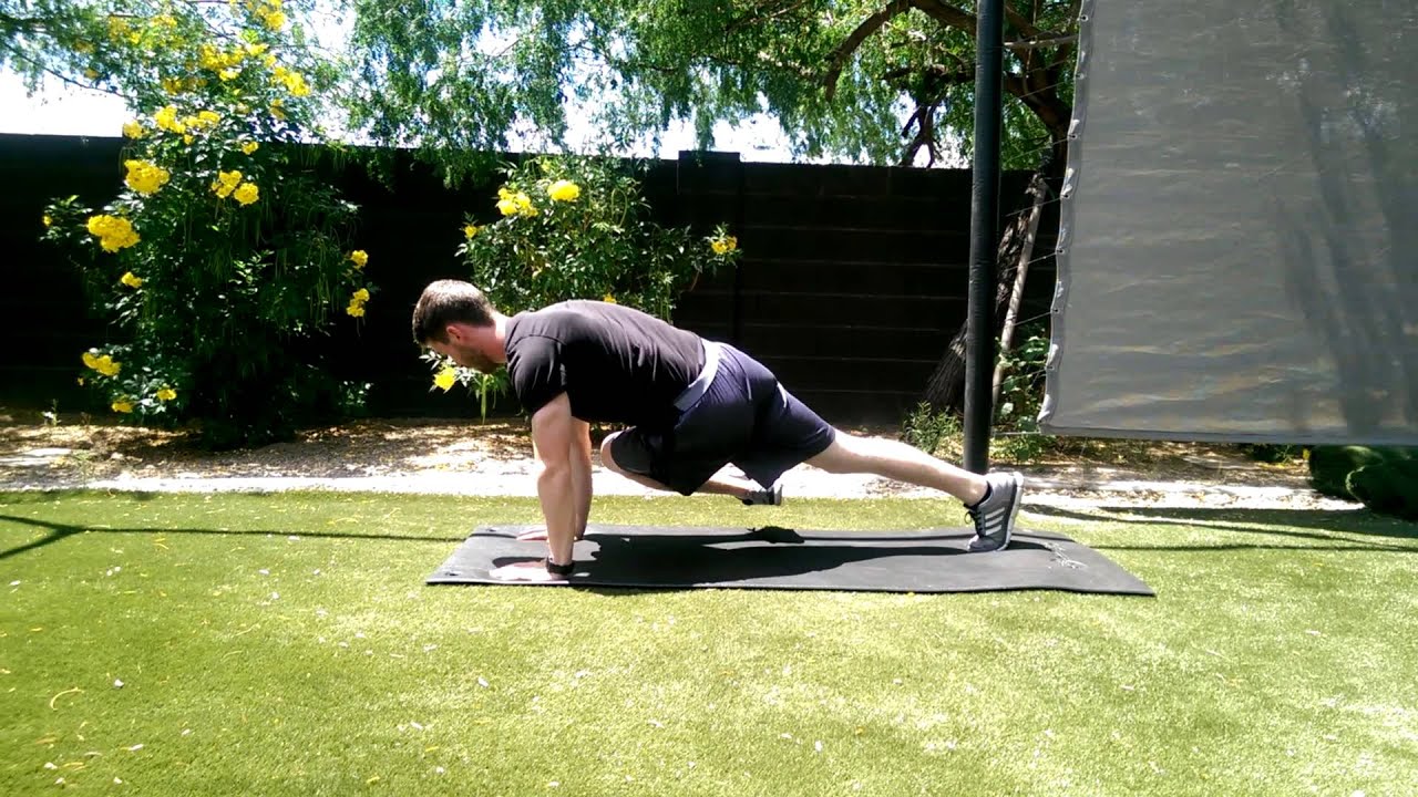 Oblique Knee Tucks - Pushup Position