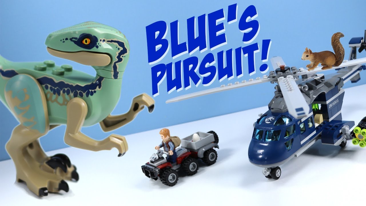 LEGO Jurassic World Fallen Kingdom Blues Helicopter Pursuit Speed Build 2018
