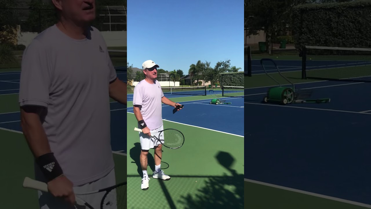 Teaching The Poach In A Private Lesson With A Playmate Ball Machine