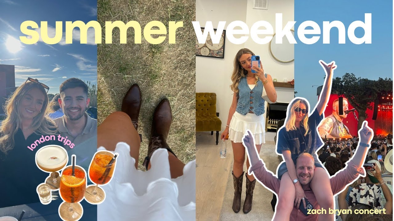 summer weekend in my life: zach bryan concert, london trip & prepping for vacation🤠🎸🌞