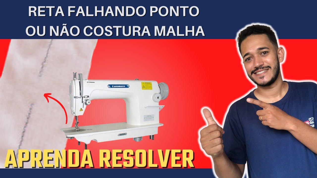 Minha reta não quer costurar malha ou esta pulando ponto na malha o que pode ser? aprenda resolver!