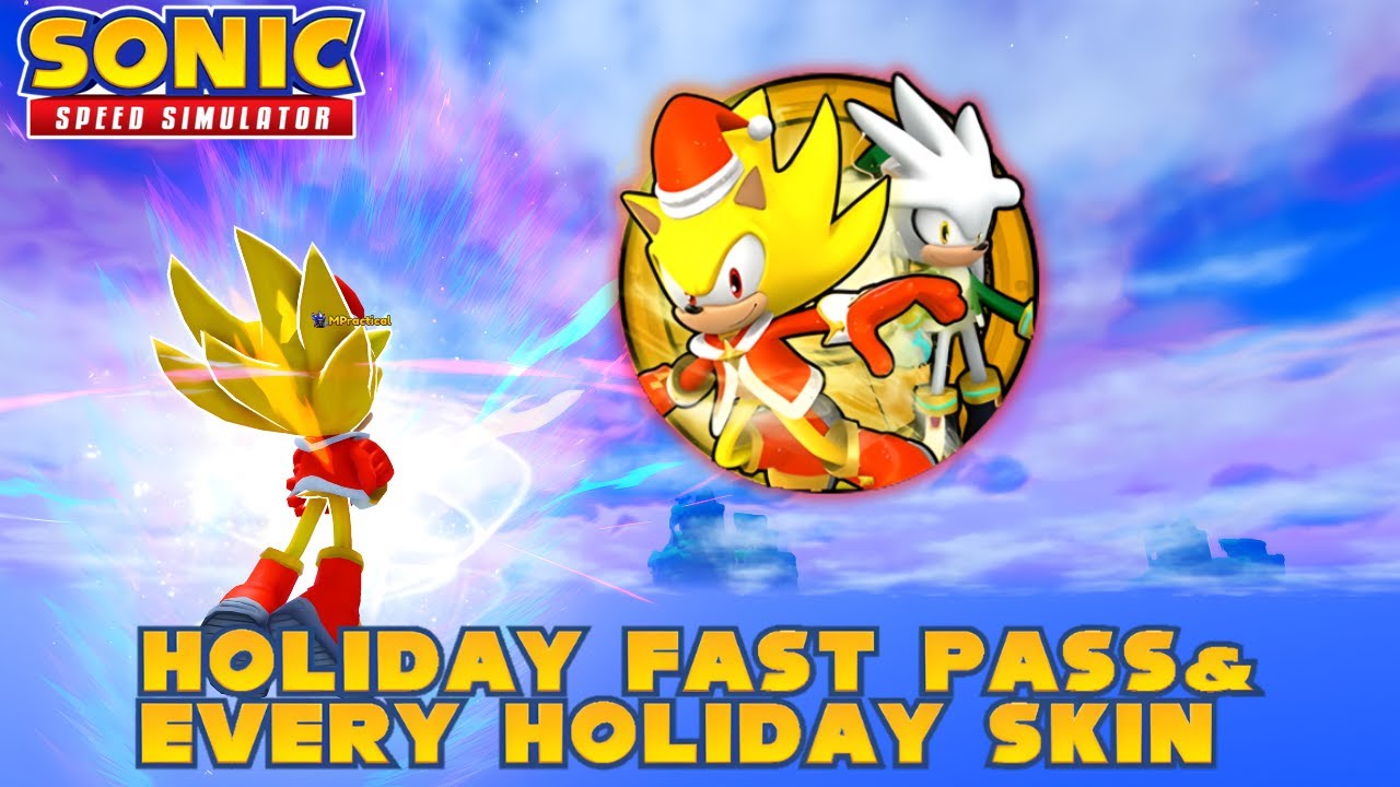 Праздничный пропуск + все праздничные скины Sonic Speed ​​Simulator