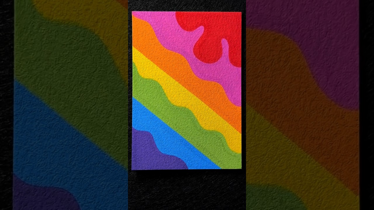 Acrylic Markers | Rainbowcoloring #relaxing #satisfyling #acrylicart #asmr #coloring #art