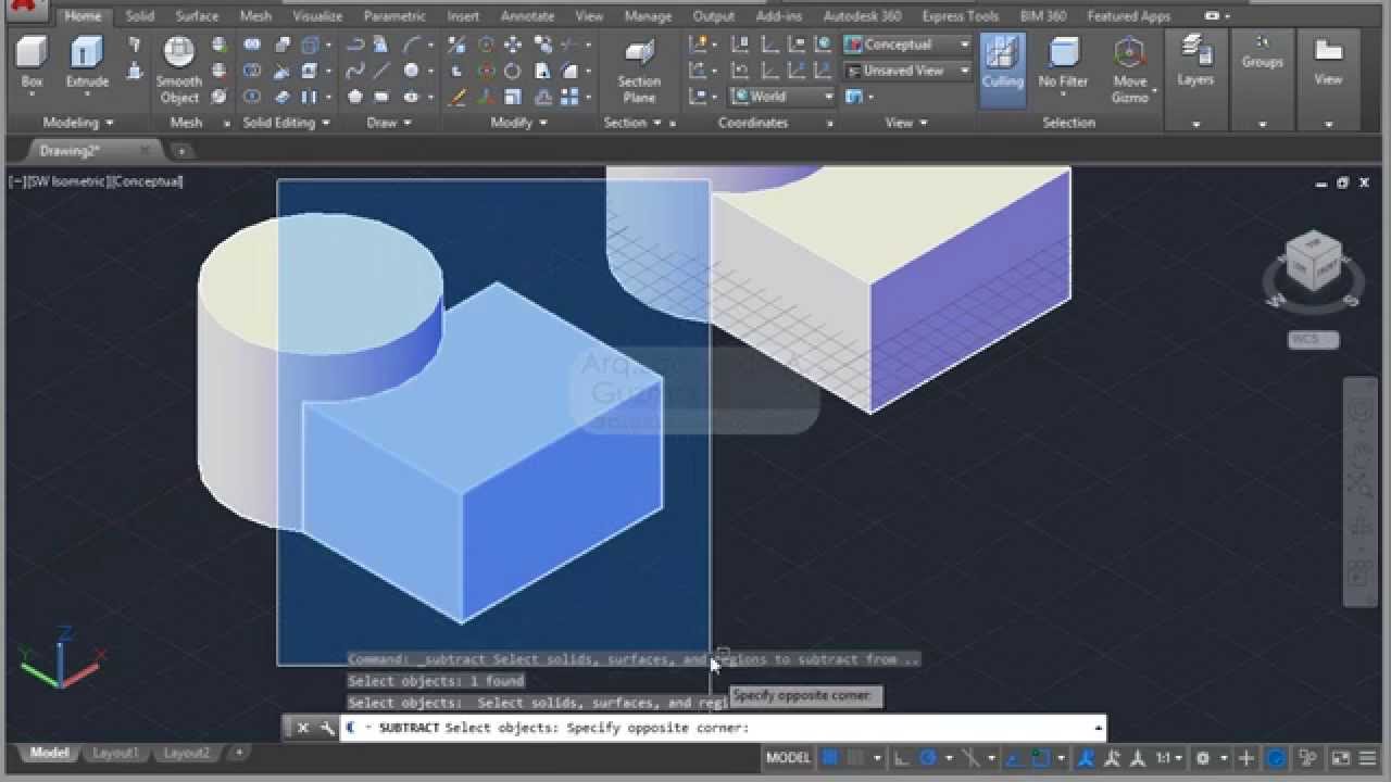 AutoCAD 3D 04a Slice, cortar objetos