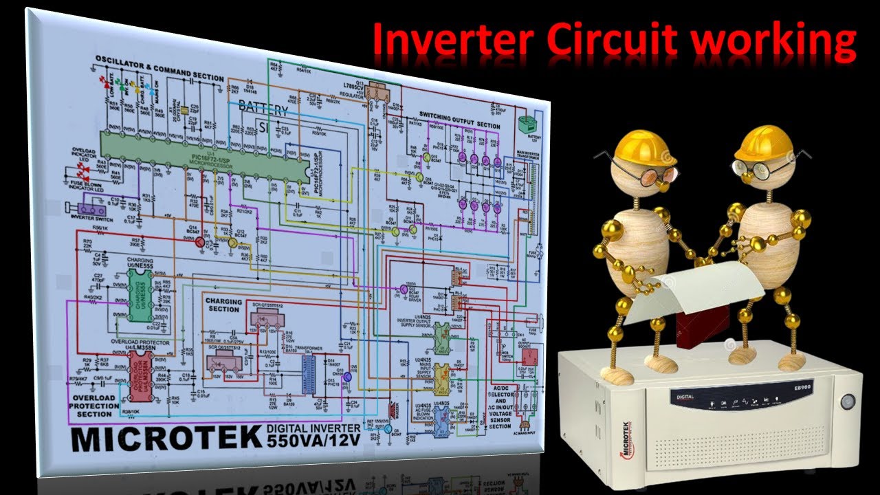 Microtek Inverter Circuit working theory and trouble shoot