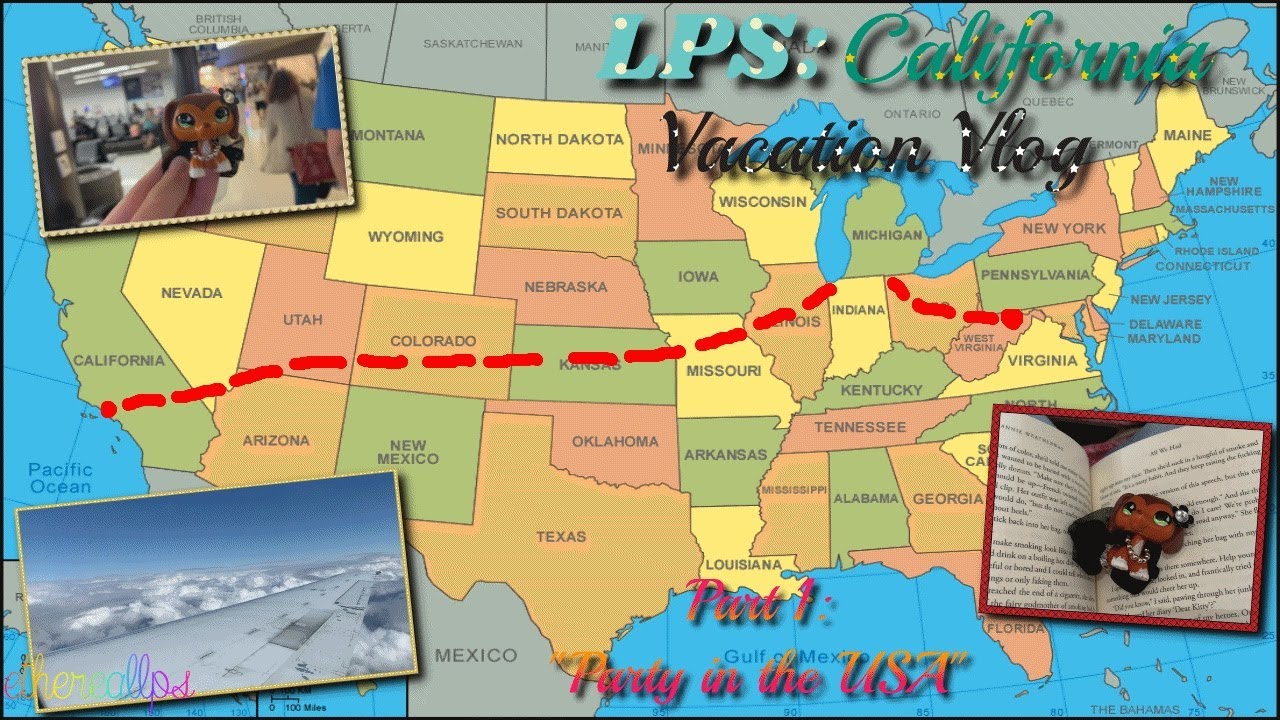 LPS: California Vacation Vlog- Part 1 (Party in the USA)