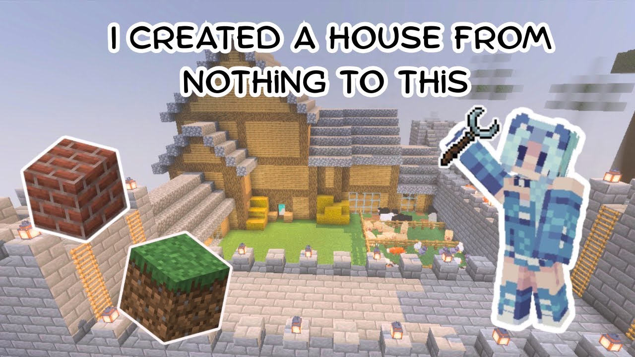 I created a house from nothing to this  #Minecraft #MinecraftBuilding #Video￼
