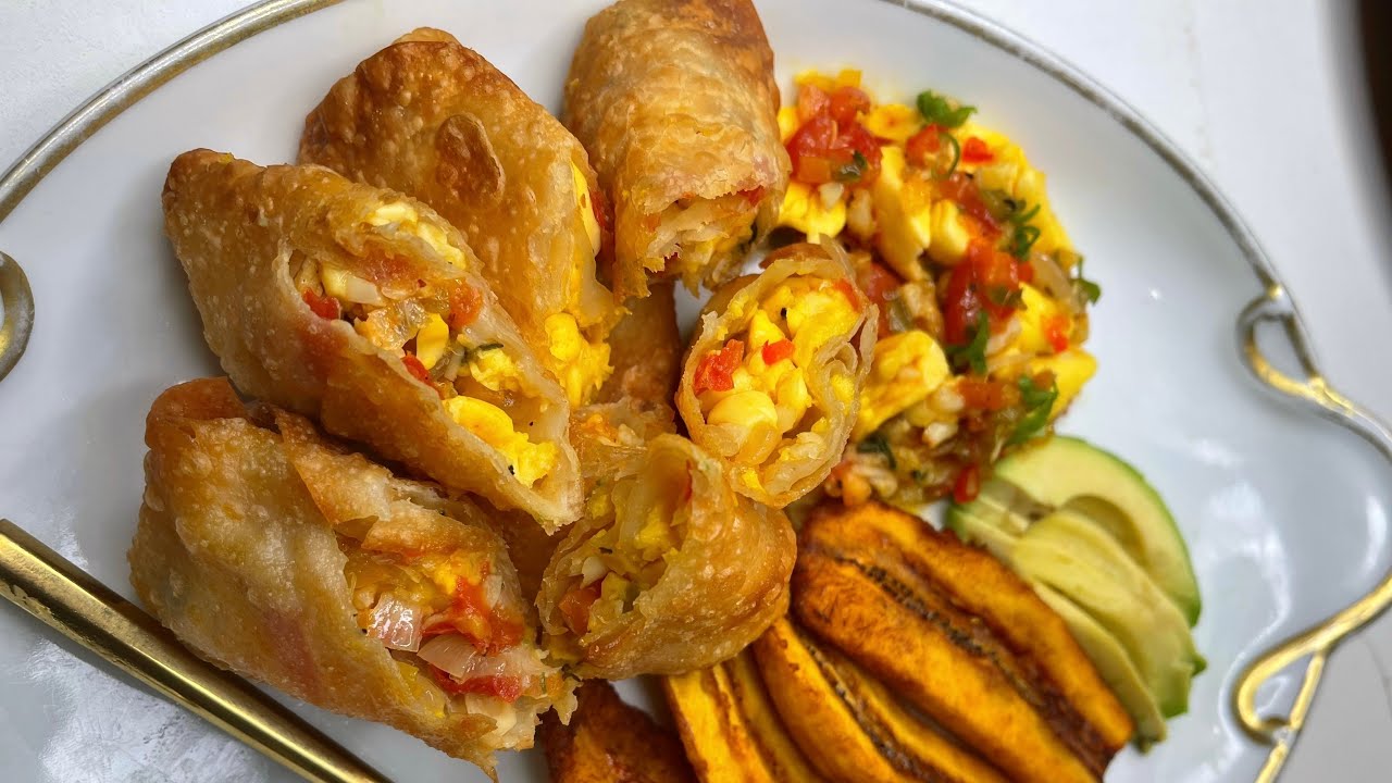 Ackee & Saltfish Egg Roll| Jamaican Style|The Raina’s Kitchen