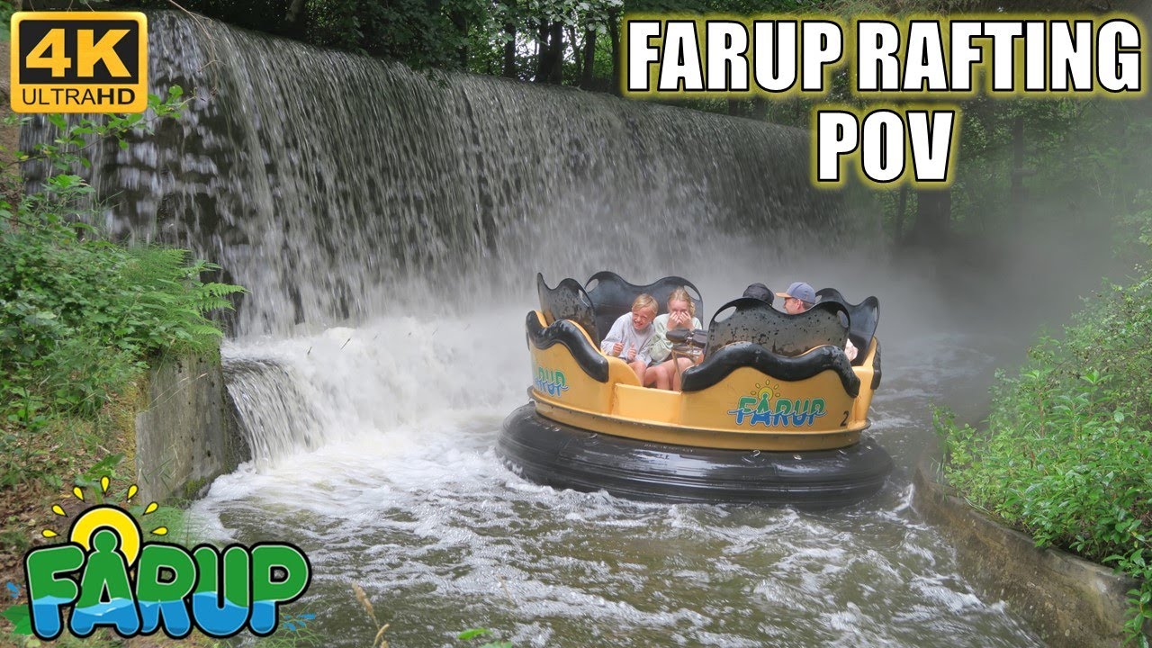 Fårup Rafting POV (4K 60FPS), Farup Sommerland BEAR River Rapids Ride | Non-Copyright