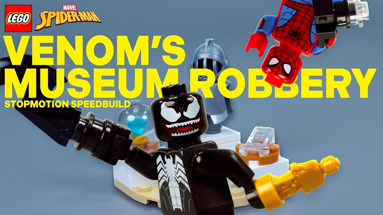 30707 LEGO MARVEL SPIDERMAN VENOMS MUSEUM ROBBERY // Animated Stop motion Speed Build!