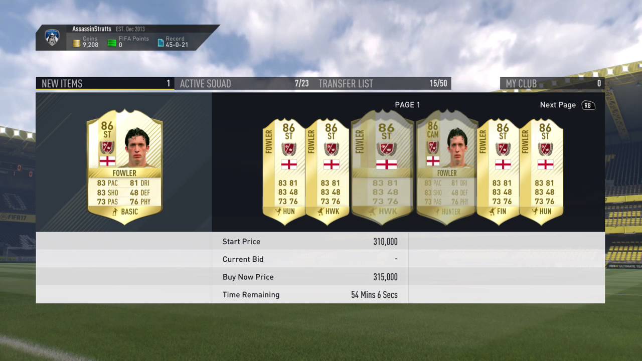 Best Legend Snipe Fifa 17