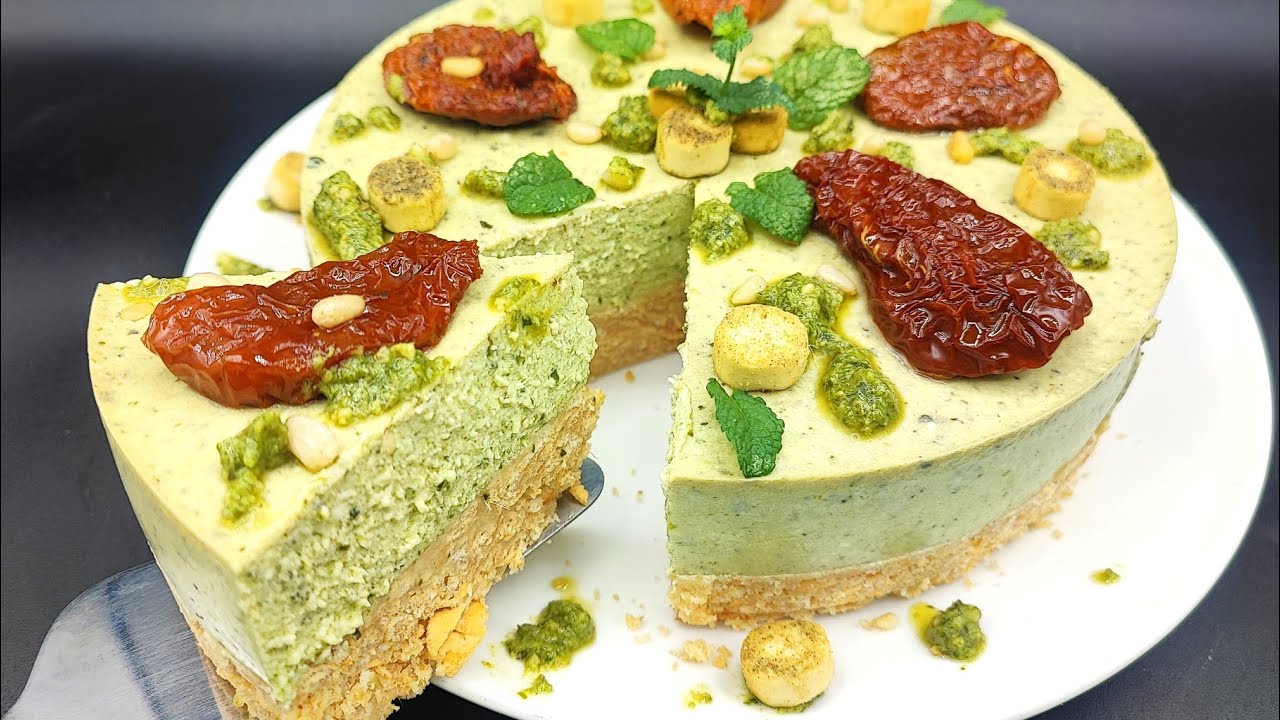 cheesecake salata al pesto