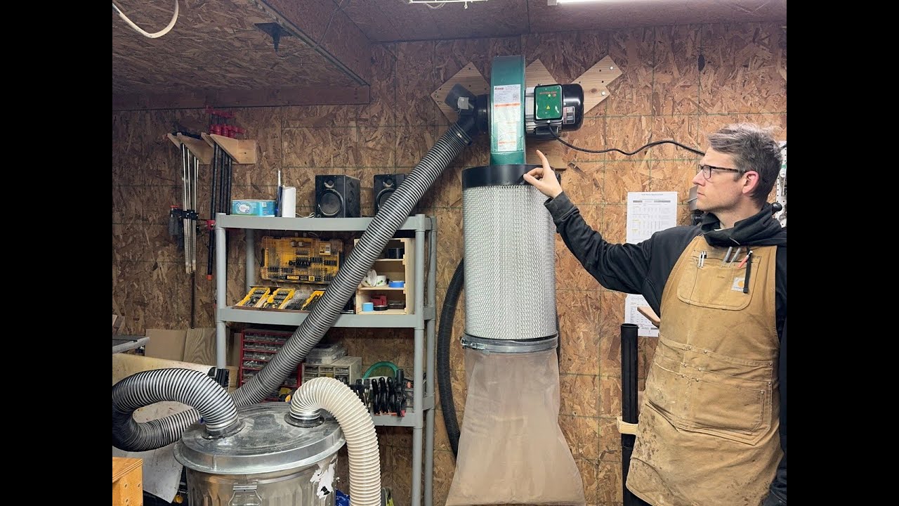 Grizzly 1.5HP Dust Collector Review/Testing - What to know about the G0944 Wall Mount Dust Collector