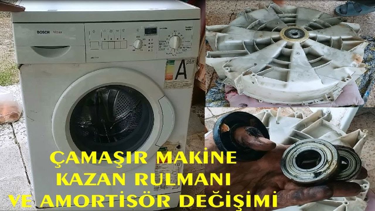 Çamaşır Makine Kazan Rulman ve Amortisör Nasıl değiştirilir / Bosh Çamaşır Makinesi Rulman Değişimi