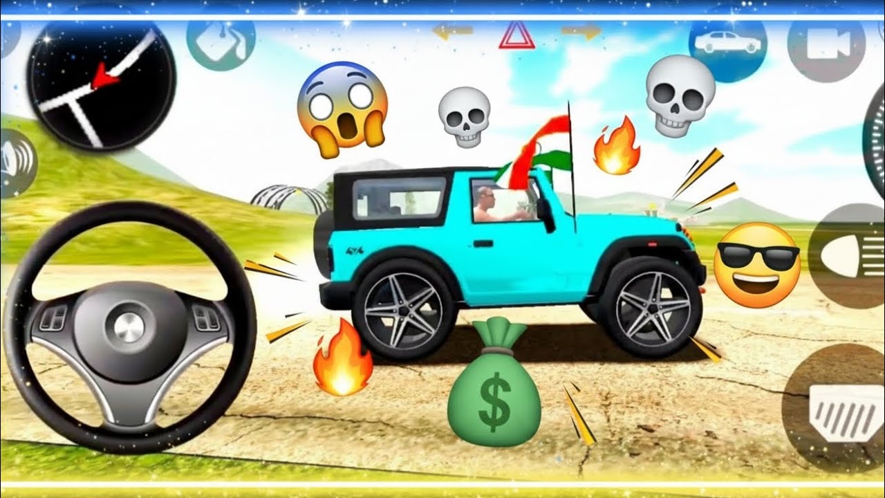 😱Modified Beast: 20-Inch Alloy Wheels in Thar! 🔥 | Black Monster 😈Indian Cars Simulator 3d Gameplay