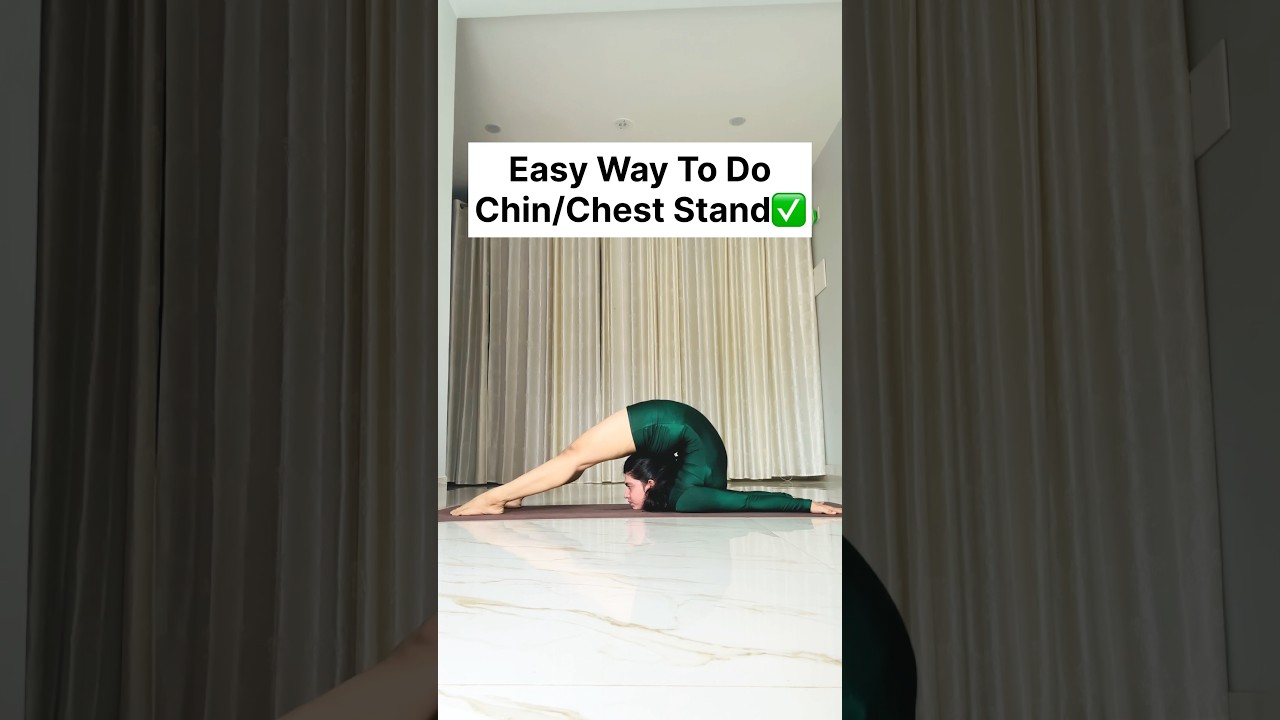 Chin Stand / Chest Stand Yoga Pose | Easy Step by Step Guide🔥 #shorts #yogatutorial