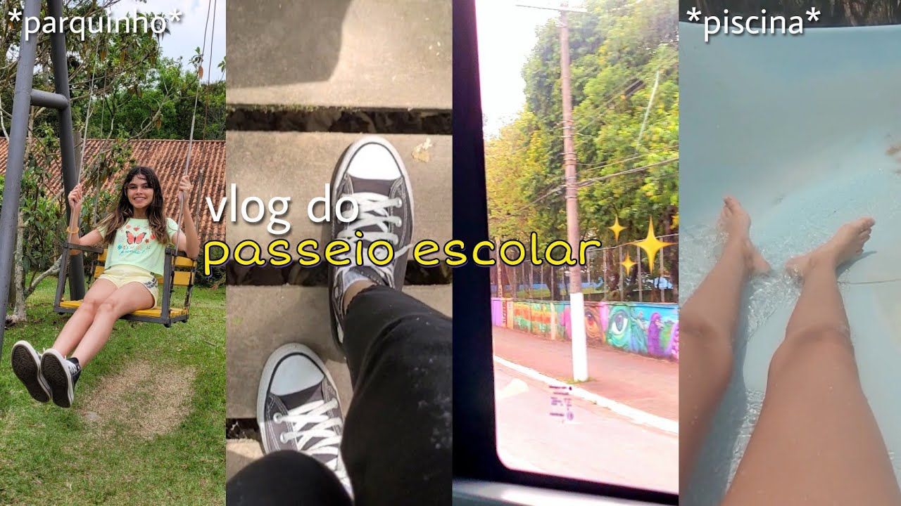 vlog do passeio escolar✨️🤪 | piscina, parquinho, trilha