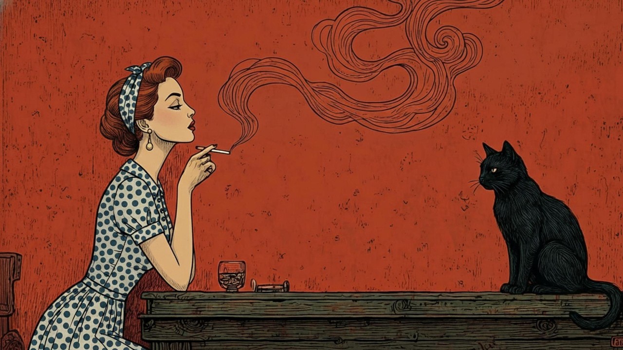 1950s Vintage Jazz - Swirling smoke and timeless melodies. | Late Night / Work / Relax